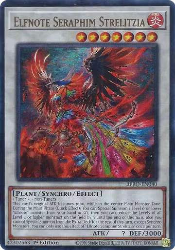Elfnote Seraphim Strelitzia (BPRO-EN040), Burst Protocol — Yu-Gi-Oh! card price