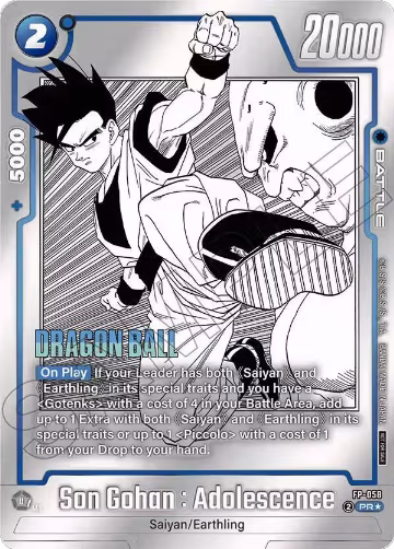 Son Gohan : Adolescence - FP-058 (Tournament Pack MANGA ver. SPECIAL) (FP-058), Tournament and Championship Promos — DB Fusion card price