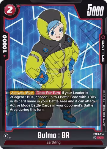 Bulma : BR (FB09-014), Dual Evolution — DB Fusion card price