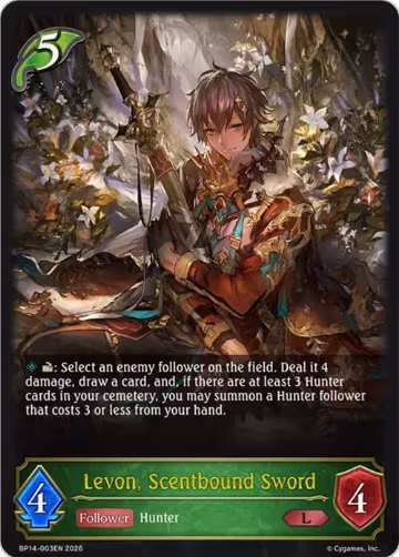 Levon, Scentbound Sword (BP14-003EN), Banquet of Dreams — Shadowverse card price