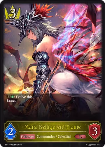 Mars, Belligerent Flame (BP14-020EN), Banquet of Dreams — Shadowverse card price