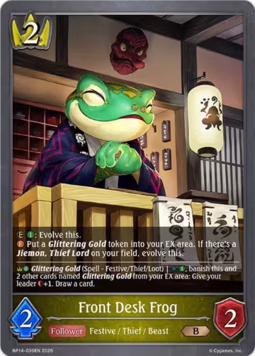 Front Desk Frog (BP14-030EN), Banquet of Dreams — Shadowverse card price