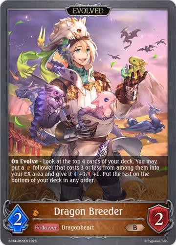 Dragon Breeder (Evolved) (BP14-065EN), Banquet of Dreams — Shadowverse card price
