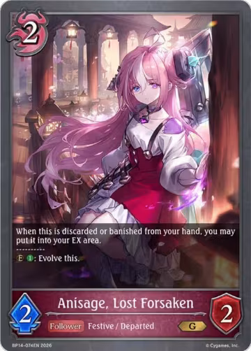 Anisage, Lost Forsaken (BP14-074EN), Banquet of Dreams — Shadowverse card price