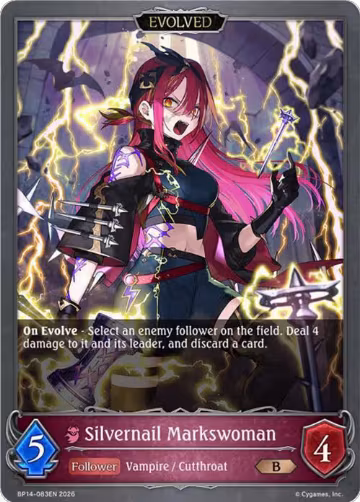 Silvernail Markswoman (Evolved) (BP14-083EN), Banquet of Dreams — Shadowverse card price