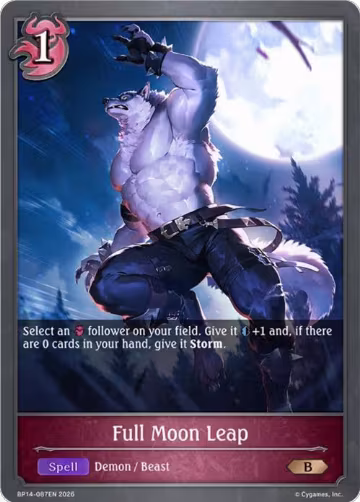 Full Moon Leap (BP14-087EN), Banquet of Dreams — Shadowverse card price