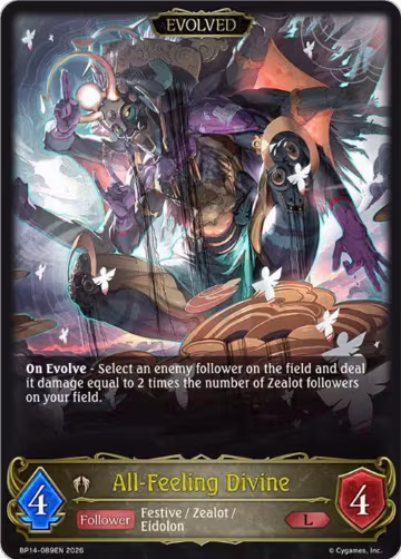 All-Feeling Divine (Evolved) (BP14-089EN), Banquet of Dreams — Shadowverse card price