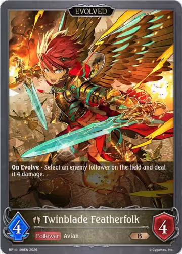 Twinblade Featherfolk (Evolved) (BP14-100EN), Banquet of Dreams — Shadowverse card price