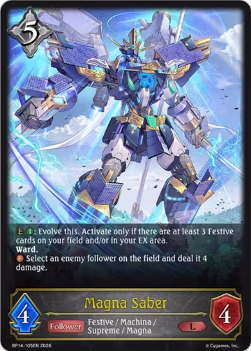 Magna Saber (BP14-105EN), Banquet of Dreams — Shadowverse card price