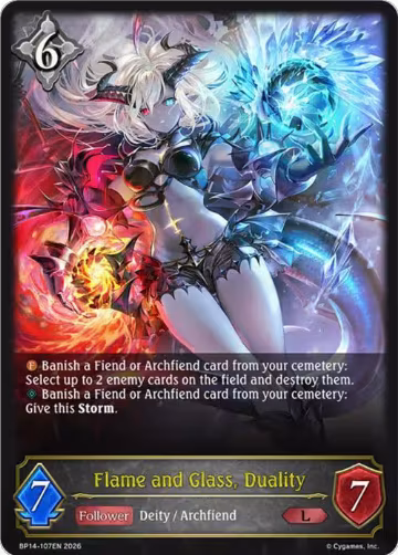 Flame and Glass, Duality (BP14-107EN), Banquet of Dreams — Shadowverse card price