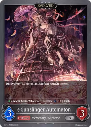 Gunslinger Automaton (Evolved) (BP14-113EN), Banquet of Dreams — Shadowverse card price
