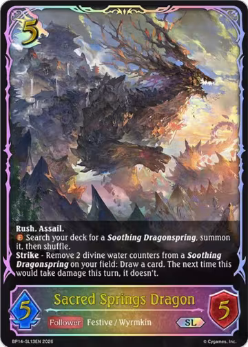 Sacred Springs Dragon (SL) (BP14-SL13EN), Banquet of Dreams — Shadowverse card price
