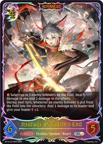 Itsurugi, Paradise's End (SL) (BP14-SL15EN) — card price