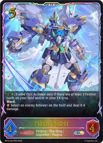Magna Saber (SL) (BP14-SL21EN), Banquet of Dreams — Shadowverse card price