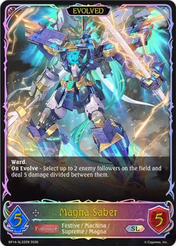 Magna Saber (Evolved) (SL) (BP14-SL22EN), Banquet of Dreams — Shadowverse card price