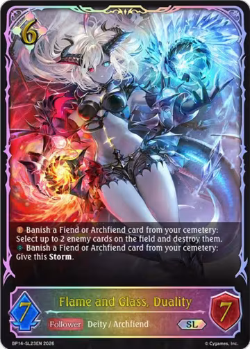 Flame and Glass, Duality (SL) (BP14-SL23EN), Banquet of Dreams — Shadowverse card price