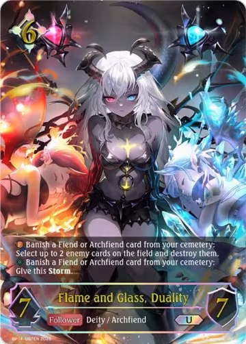 Flame and Glass, Duality (U) (BP14-U07EN), Banquet of Dreams — Shadowverse card price
