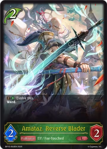 Amataz, Reverse Blader (BP15-002EN), Trial of the Omens — Shadowverse card price