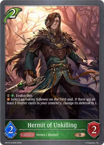 Hermit of Unkilling (BP15-014EN), Trial of the Omens — Shadowverse card price