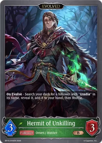 Hermit of Unkilling (Evolved) (BP15-015EN), Trial of the Omens — Shadowverse card price