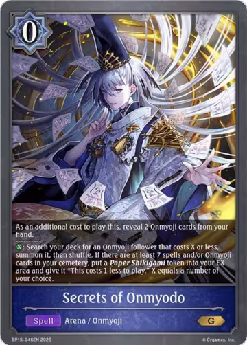 Secrets of Onmyodo (BP15-046EN), Trial of the Omens — Shadowverse card price