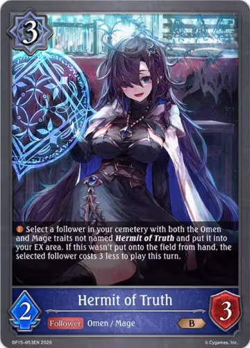 Hermit of Truth (BP15-053EN), Trial of the Omens — Shadowverse card price