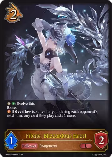 Filene, Blizzardous Heart (BP15-058EN), Trial of the Omens — Shadowverse card price