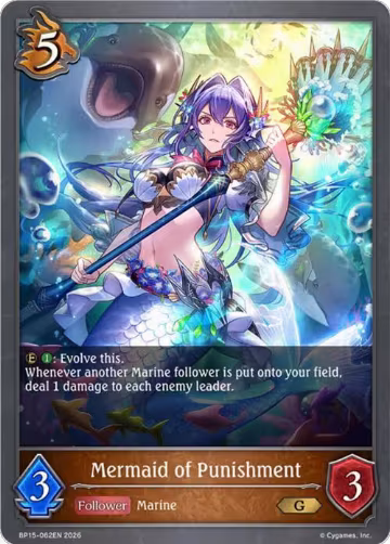 Mermaid of Punishment (BP15-062EN), Trial of the Omens — Shadowverse card price
