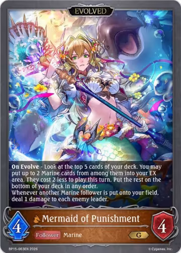 Mermaid of Punishment (Evolved) (BP15-063EN), Trial of the Omens — Shadowverse card price