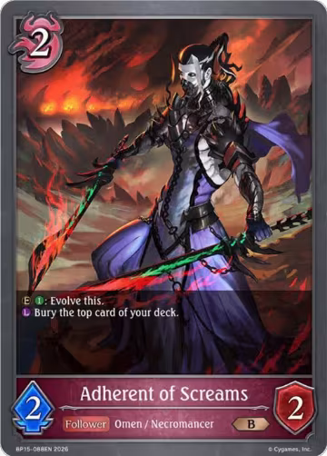 Adherent of Screams (BP15-088EN), Trial of the Omens — Shadowverse card price