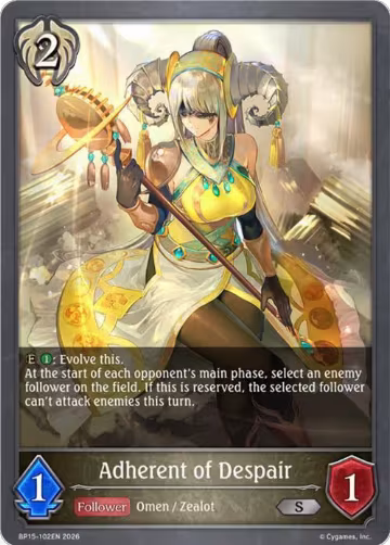 Adherent of Despair (BP15-102EN), Trial of the Omens — Shadowverse card price