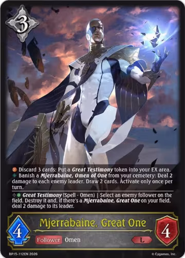 Mjerrabaine, Great One (BP15-112EN), Trial of the Omens — Shadowverse card price