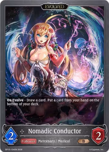 Nomadic Conductor (Evolved) (BP15-124EN), Trial of the Omens — Shadowverse card price