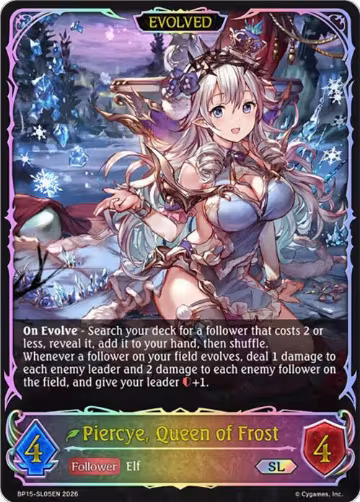 Piercye, Queen of Frost (Evolved) (SL) (BP15-SL05EN), Trial of the Omens — Shadowverse card price