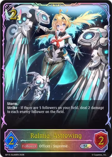 Ralmia, Astrowing (SL) (BP15-SL09EN), Trial of the Omens — Shadowverse card price