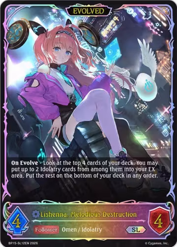 Lishenna, Melodious Destruction (Evolved) (SL) (BP15-SL12EN), Trial of the Omens — Shadowverse card price