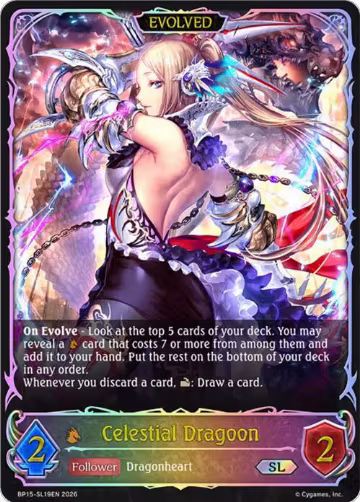 Celestial Dragoon (Evolved) (SL) (BP15-SL19EN), Trial of the Omens — Shadowverse card price