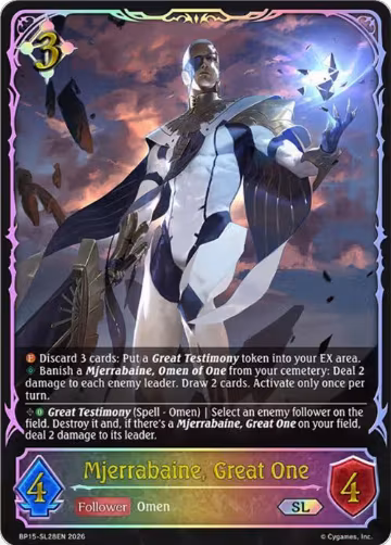 Mjerrabaine, Great One (SL) (BP15-SL28EN), Trial of the Omens — Shadowverse card price