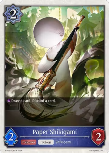 Paper Shikigami (BP15-T05EN), Trial of the Omens — Shadowverse card price