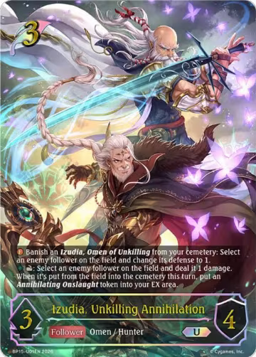 Izudia, Unkilling Annihilation (U) (BP15-U01EN), Trial of the Omens — Shadowverse card price