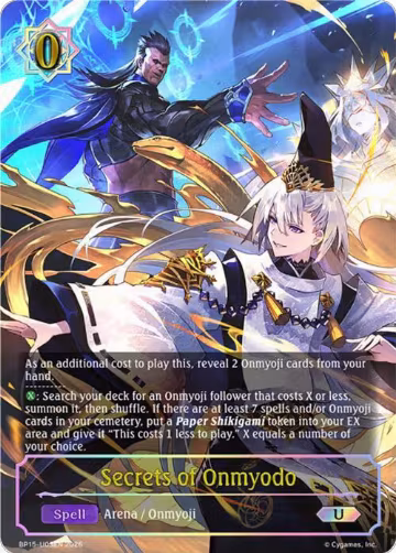 Secrets of Onmyodo (U) (BP15-U03EN), Trial of the Omens — Shadowverse card price