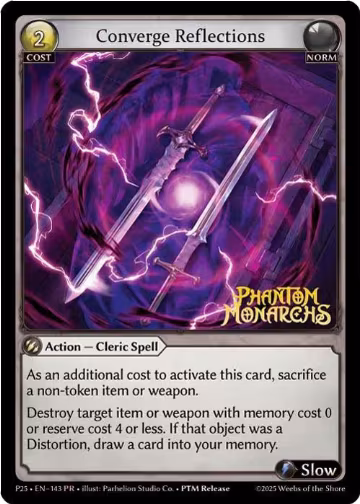 Converge Reflections (143), Promotional Cards — Grand Archive card price