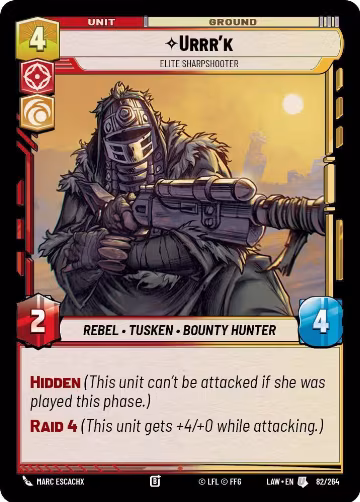 Urrr'k - Elite Sharpshooter (82/264), A Lawless Time — Star Wars card price