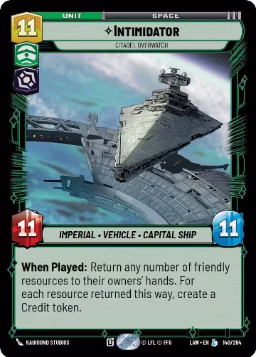 Intimidator - Citadel Overwatch (140/264), A Lawless Time — Star Wars card price
