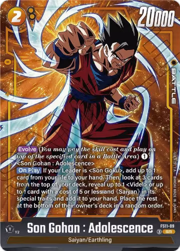 Son Gohan : Adolescence - FS11-09 (FS11-09), Starter Deck EX: The Phase of Evolution — DB Fusion card price