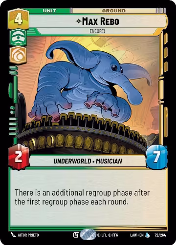 Max Rebo - Encore! (72/264), A Lawless Time — Star Wars card price