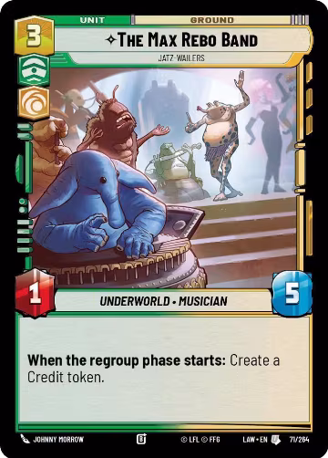 The Max Rebo Band - Jatz-Wailers (71/264), A Lawless Time — Star Wars card price