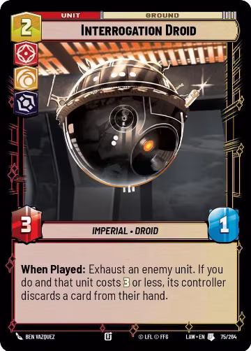 Interrogation Droid (75/264), A Lawless Time — Star Wars card price