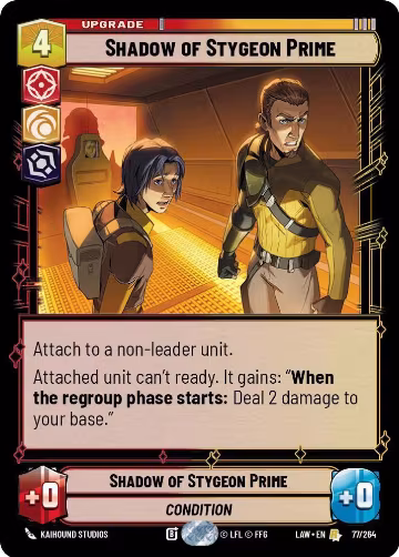 Shadow of Stygeon Prime (77/264), A Lawless Time — Star Wars card price