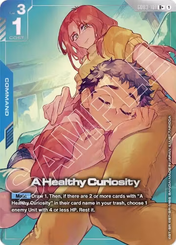 A Healthy Curiosity (R+) (GD03-101), Steel Requiem — Gundam card price